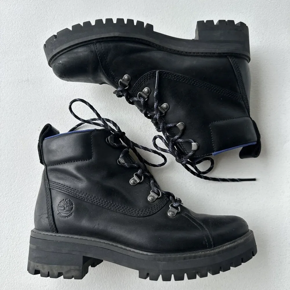 Timberland Courmayeur Valley Boots Women Lace up Boots Shoes A1SA1 Size 8 Black
